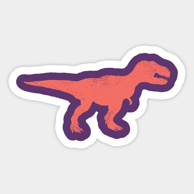 Tyrannosaurus Sticker by SamJonesIllustration